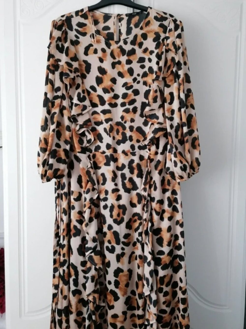 Size 18 satin look animal print dress